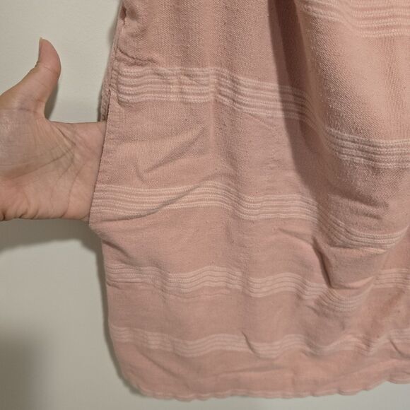 Free People Simone Mini Dress Blush Pink Cotton Linen Blend Medium Womens  Boho - Picture 4 of 12